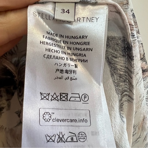 Stella McCartney silk cat print blouse size 34 or US 0, excellent condition - Picture 14 of 14